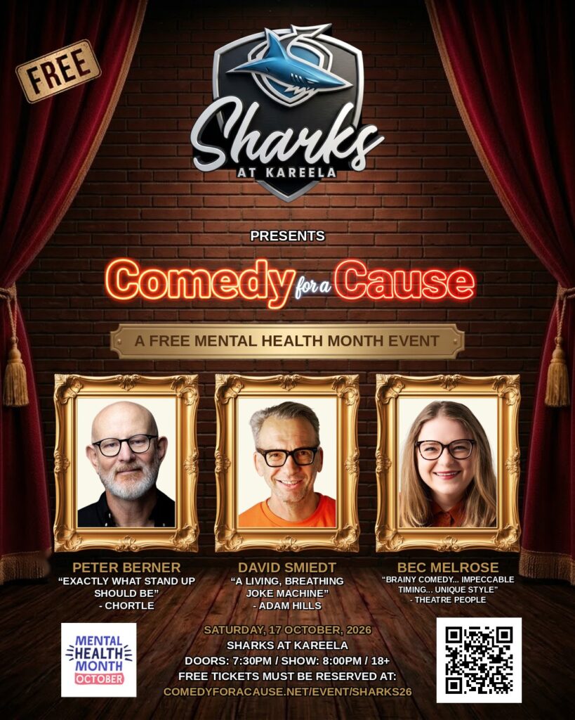 Comedy for a Cause poster - Sharks26